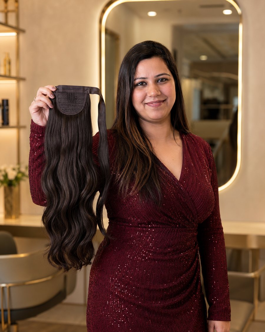 Wrap-Around Ponytail — Wavy, Extra Long — Ponytails by Hair Lyf